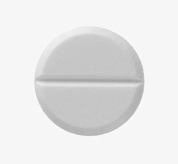 白色治愈圆形带分割线的西药片实免抠
