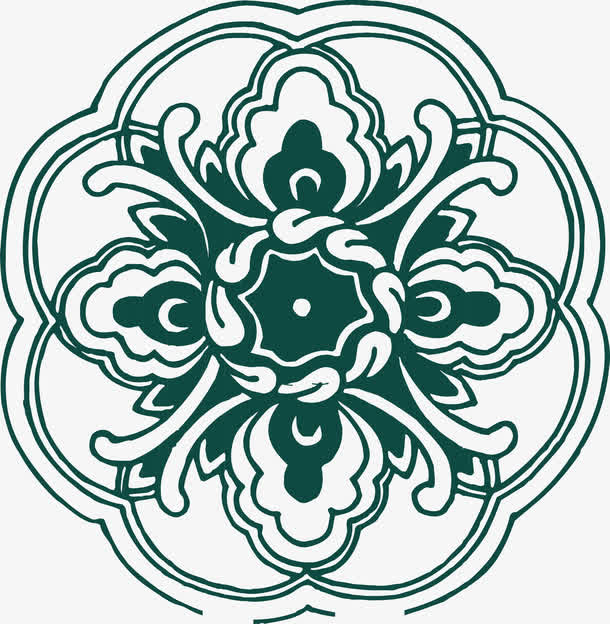 中式花纹免抠