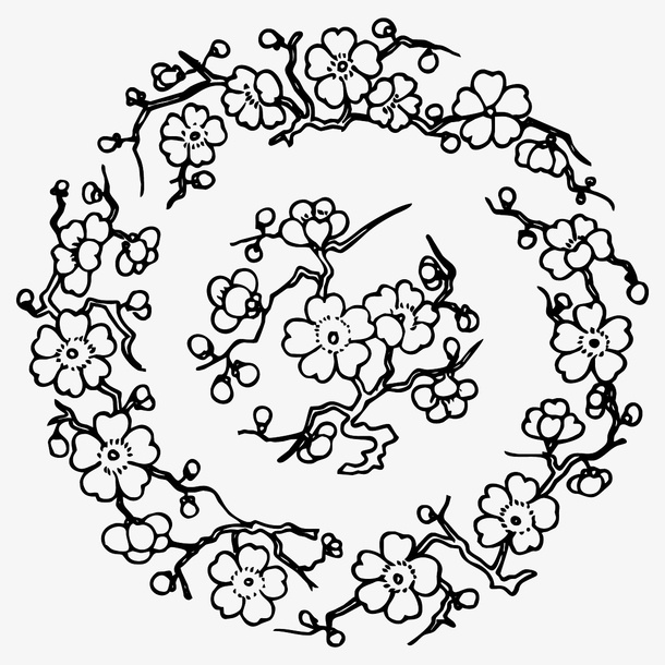 花纹 圆形 传统图案免抠图标元素