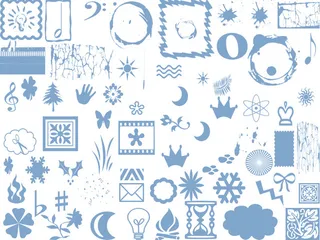 蓝色不规则卡通背景