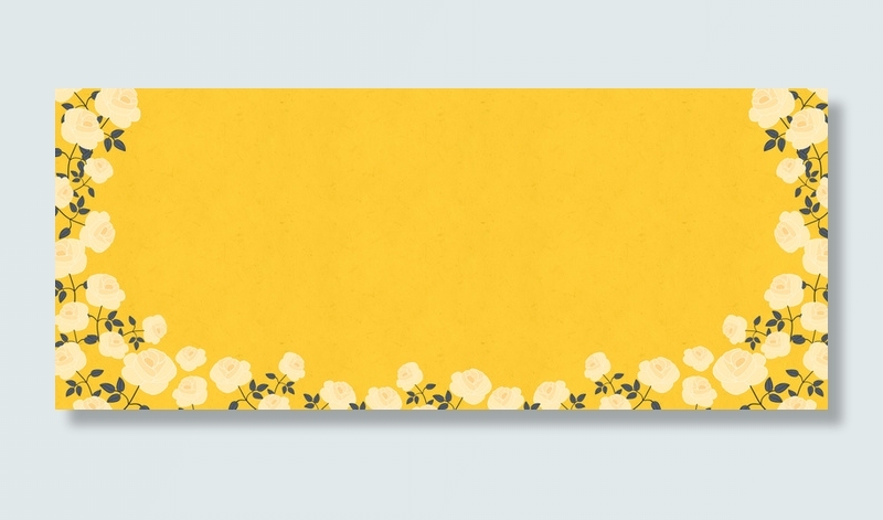 春天卡通文艺小花黄banner高清