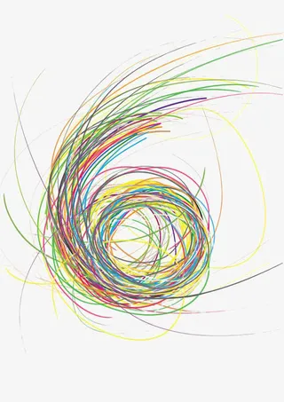 彩色线条装饰免抠