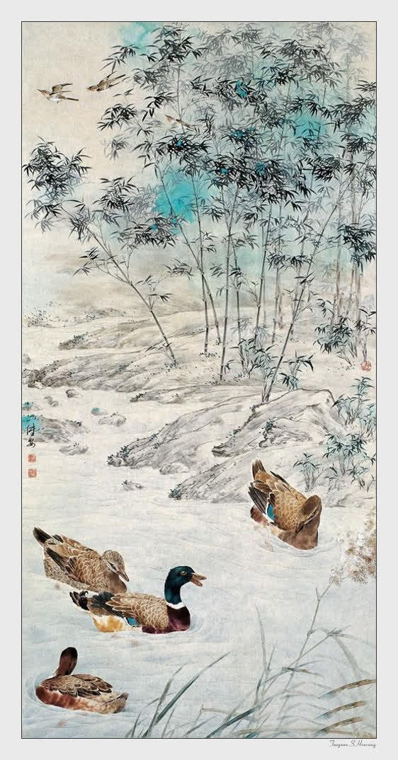 中国名家竹林画集免抠