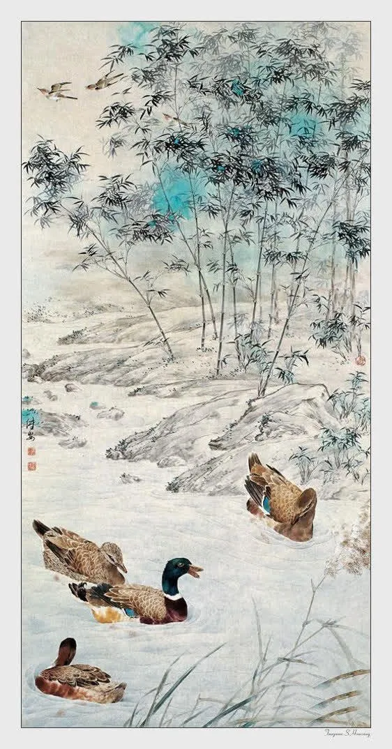 中国名家竹林画集免抠