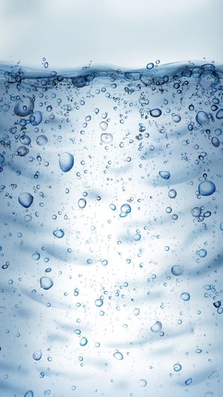 水下气泡清爽蓝色化妆品H5背景高清