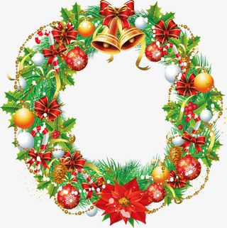 圣诞花环免抠