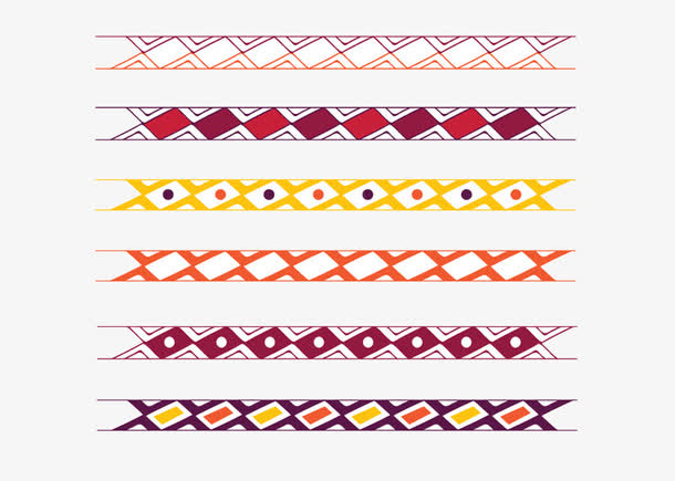 几何图案边框纹理素材免抠