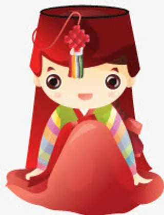 韩国风格卡通娃娃矢量图免抠