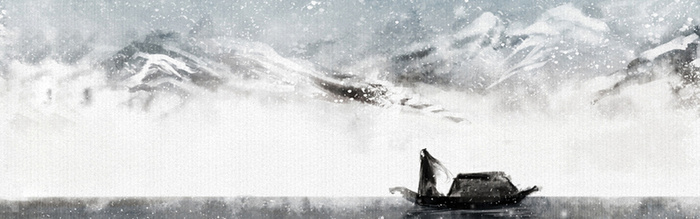 中国风雪景背景高清