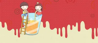 卡通果汁背景高清