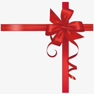 红色蝴蝶结免抠