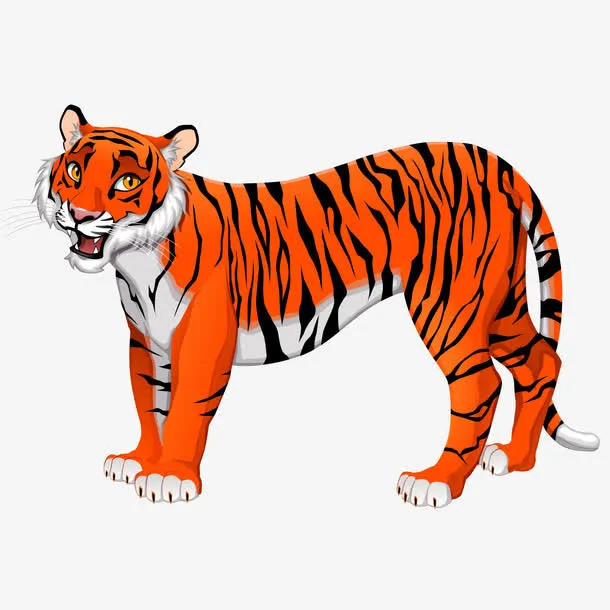 老虎矢量素材免抠