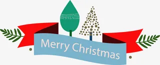 彩色圣诞树免抠标签免抠