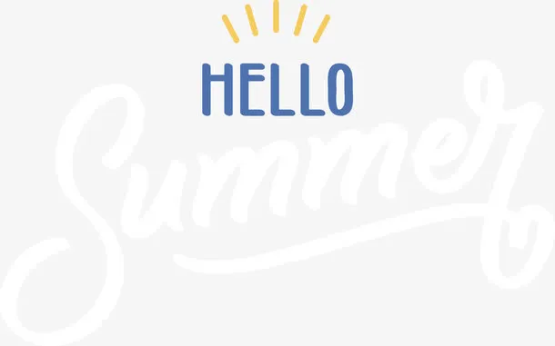 summer夏英文艺术字免抠