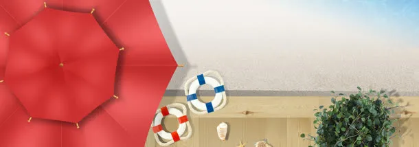 国外旅游沙滩背景banner