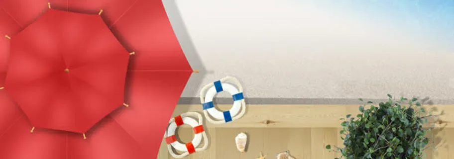 国外旅游沙滩背景banner