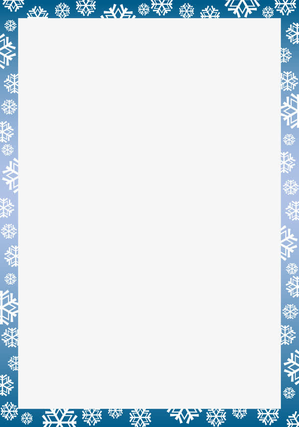 雪花边框免抠