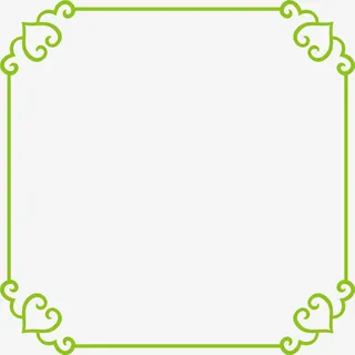藏绿欧风边框免抠