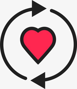 情人节回旋箭头爱心免抠
