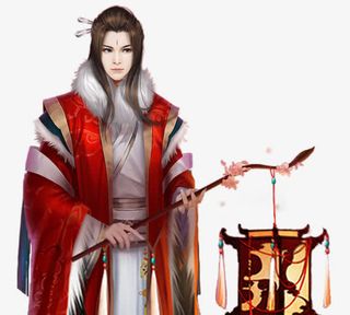 古装立绘提灯笼男子帅哥免抠