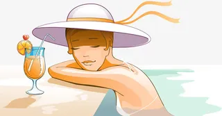 游泳的比基尼矢量美女免抠