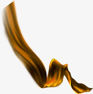 手绘黑红色漂浮丝带装饰免抠