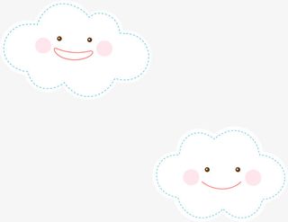可爱手绘白云免抠手绘/卡通卡通元素