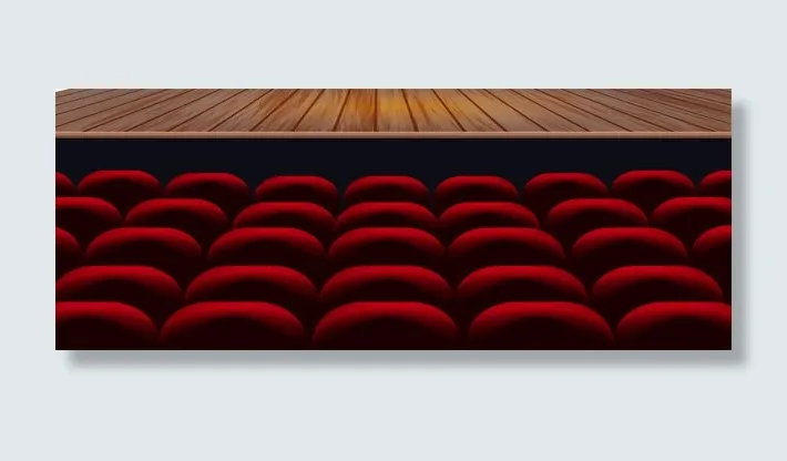 矢量手绘舞台免抠