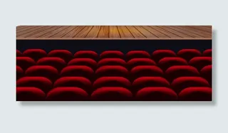 矢量手绘舞台免抠