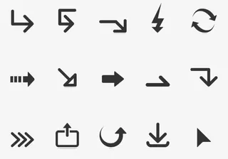 矢量小清新整齐箭头合集免抠