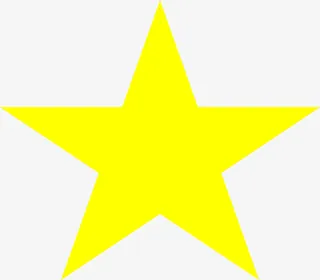 黄色五角星元素免抠