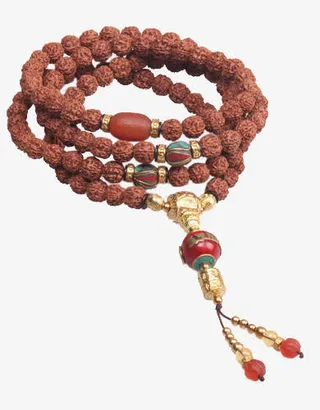 原木色108颗手串免抠