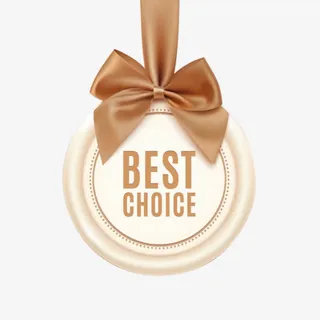 best choice最好的选择黄色圆形蝴蝶结海报背景