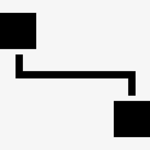 两连接方块图形图标免抠