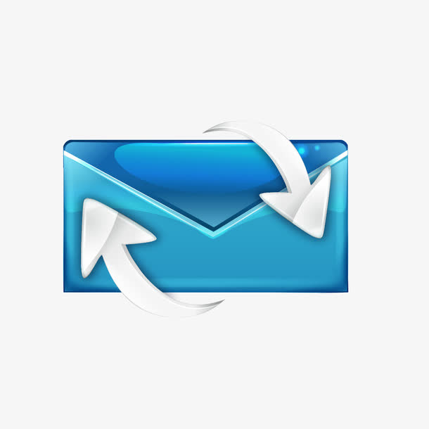 蓝色旋转箭头图片免抠