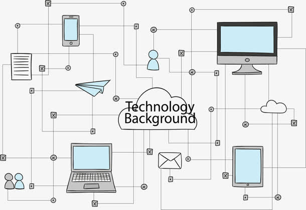 电子科技手绘背景