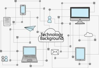 电子科技手绘背景