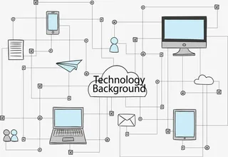 电子科技手绘背景