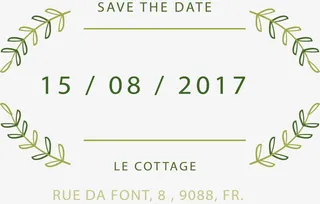 简约小清新树叶边框免抠