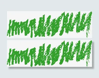 绿色矢量笔刷图免抠