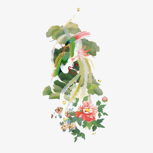 凤凰鸟古风鸟免抠