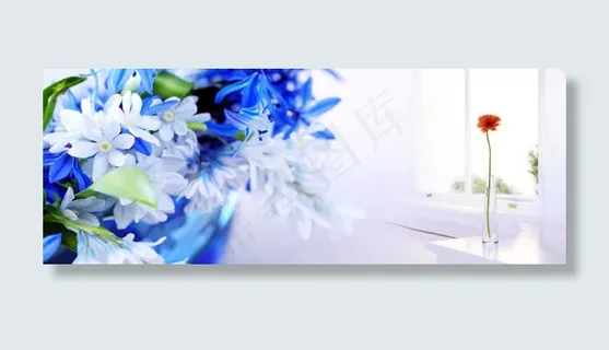 唯美花朵海报免抠