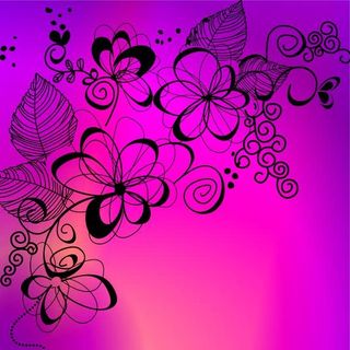 紫色花纹边框背景