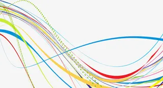 彩色曲线装饰素材免抠