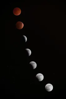 月全食黑色简约神秘星空背景高清