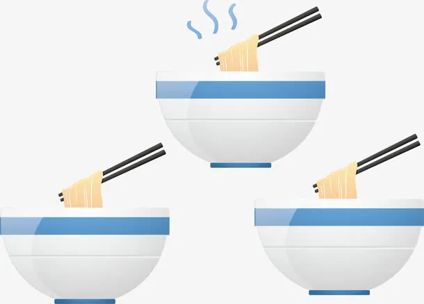 青花瓷碗扁平饭碗免抠