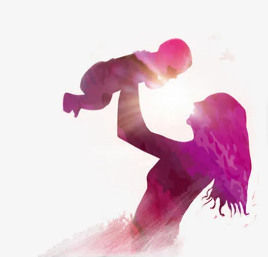 亮光日光人物亲情母亲节免抠