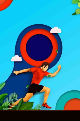 青春永不言败创意海报高清