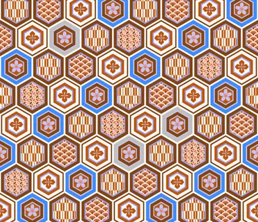 六边形花纹免抠