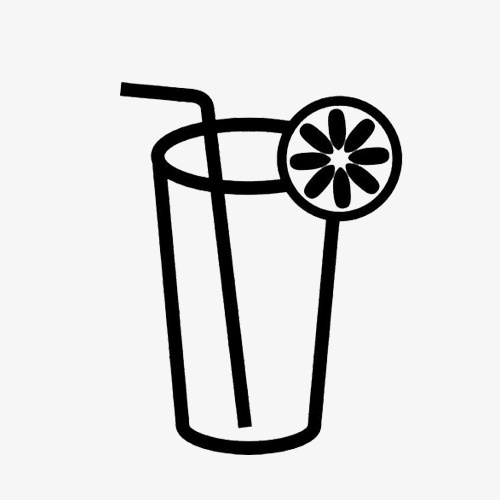 柠檬杯简笔柠檬简笔画免抠图标元素